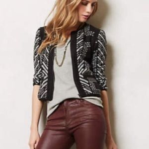Anthropologie cropped geometric jacket